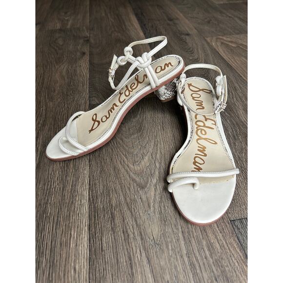 Sam Edelman Isle Leather Side-Buckle Ankle-Strap Sandals Size 8.5 - Picture 5 of 9